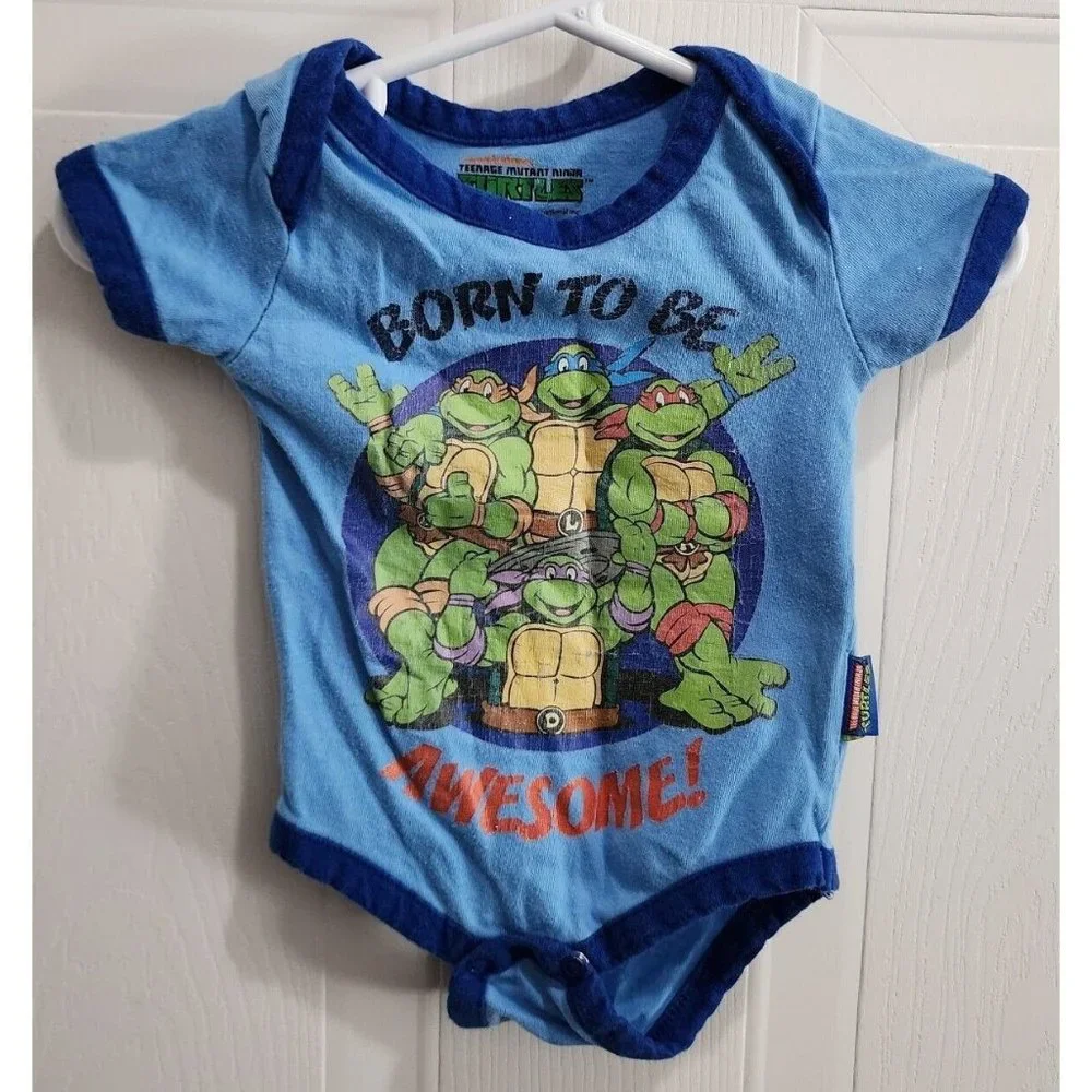 Teenage Mutant Ninja Turtles TMNT 2015 Baby Short Sleeve One Piece Size 0-3 Mos.